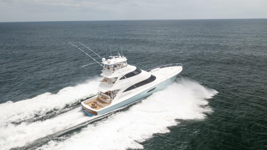 WORK OF ART | 2016 28.42m (93’3”) Enclosed Bridge Convertible Sportfisher Motor Yacht built by American shipyard VIKING