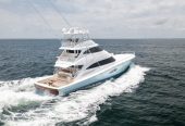 WORK OF ART | 2016 28.42m (93’3″) Enclosed Bridge Convertible Sportfisher Motor Yacht built by American shipyard VIKING