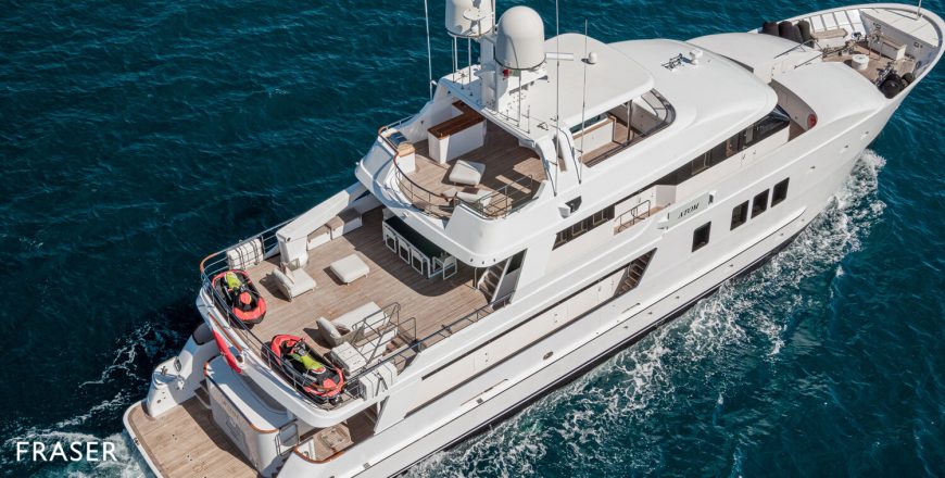 ATOM | 2007 34m (111ft) Luxury Explorer Motor Yacht built by Brazilian shipyard Inace