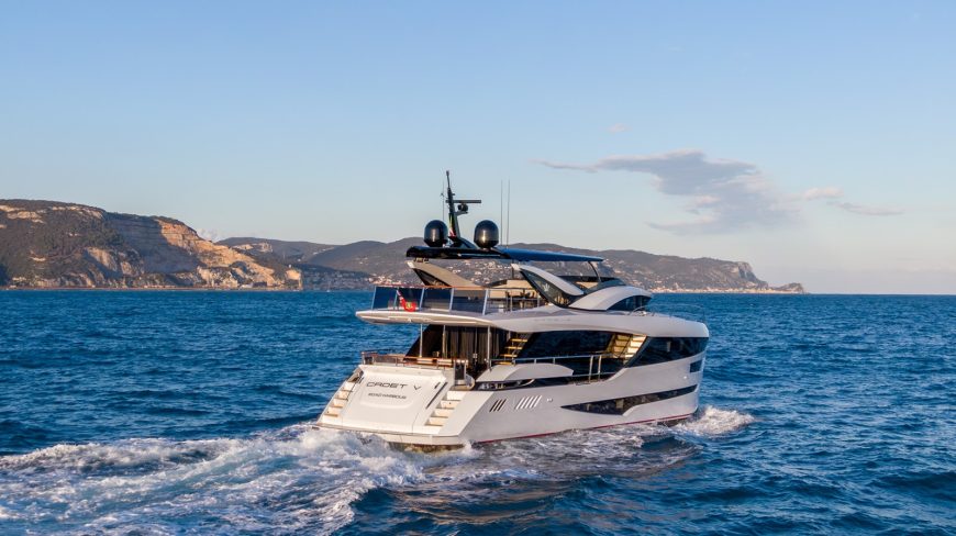 CADET V | 2018 89’9” (27.3m) Performance Flybridge Motor Yacht built by Italian shipyard Dominator Yachts