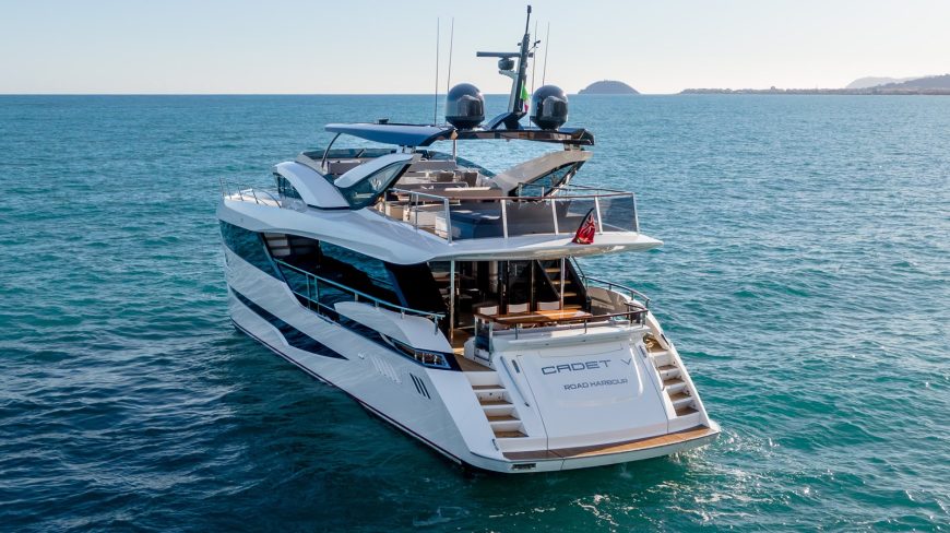 CADET V | 2018 89’9” (27.3m) Performance Flybridge Motor Yacht built by Italian shipyard Dominator Yachts