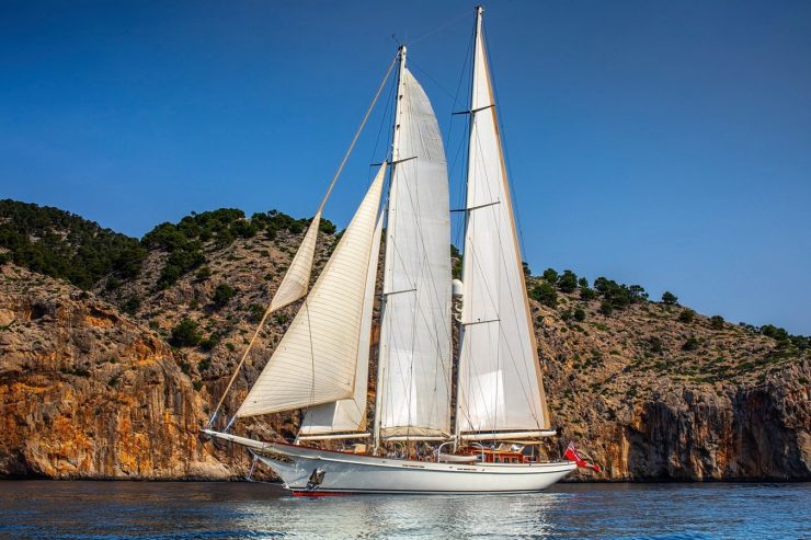 LETHANTIA | 1994 43.9m (144ft) Luxury Schooner Sailing Yacht built by Dutch shipyard ROYAL HUISMAN