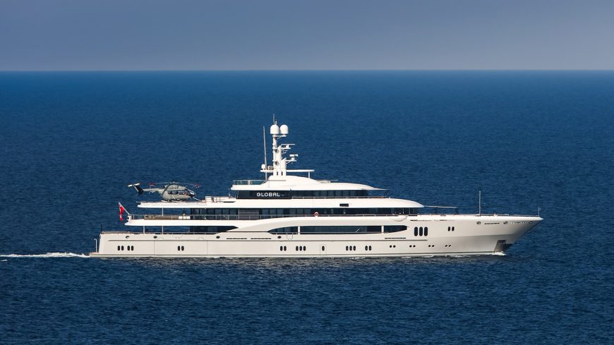 GLOBAL | 2007 74m (242′ 10”) Luxury Motor Yacht built by German shipyard Lürssen