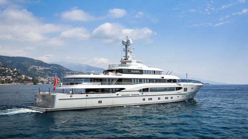 GLOBAL | 2007 74m (242′ 10”) Luxury Motor Yacht built by German shipyard Lürssen