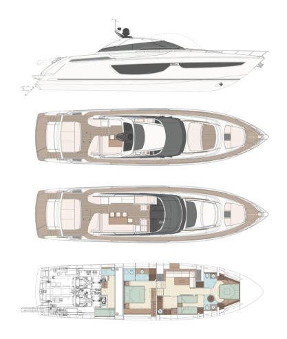 DR NO | 2021 23.10m (75.77ft) RIVA 76 BAHAMAS Convertible Fast Luxury Motor Yacht