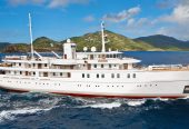 SHERAKHAN | 1965 69.65m (228’6″) Classic Explorer Steel Motor Yacht built by Dutch shipyard Scheepswerf A.Vuyk & Zonen