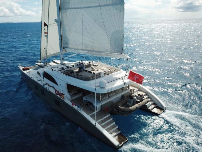 IPHARRA | 2009 31m (102ft) Luxury Aluminium Catamaran Sailing Yacht built by Polish shipyard SUNREEF YACHTS