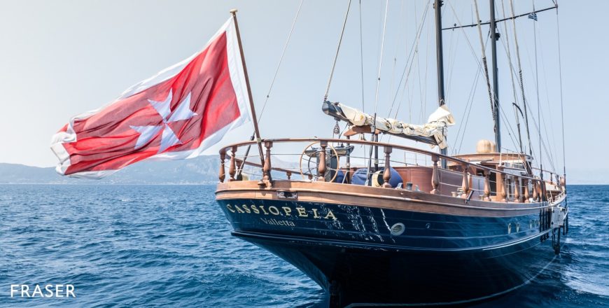 CASSIOPEIA | 1939 37m (121.36ft) Classic Wood Motor Sailing Yacht built by Italian shipyard Torre del Greco