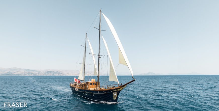 CASSIOPEIA | 1939 37m (121.36ft) Classic Wood Motor Sailing Yacht built by Italian shipyard Torre del Greco