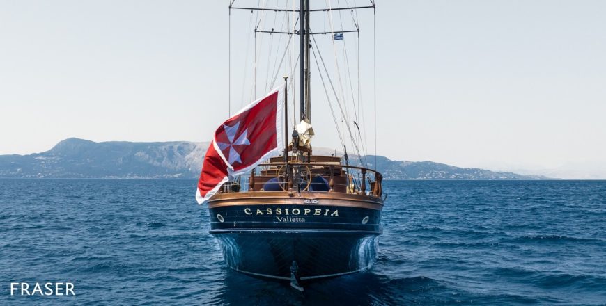 CASSIOPEIA | 1939 37m (121.36ft) Classic Wood Motor Sailing Yacht built by Italian shipyard Torre del Greco