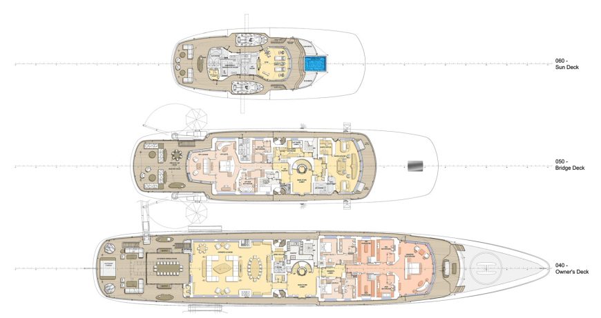 H3 | 2024 105m (345ft) Luxury Motor Yacht built by Dutch shipyard Oceanco