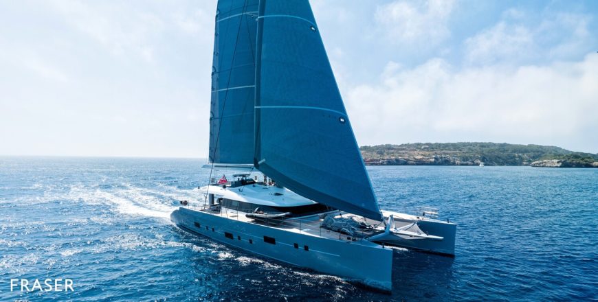 MOUSETRAP | 2012 33.52m (109.95ft) Luxury Carbon Fibre Catamaran Motor Sailing Yacht built by French shipyard JFA YACHTS