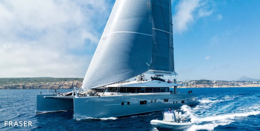 MOUSETRAP | 2012 33.52m (109.95ft) Luxury Carbon Fibre Catamaran Motor Sailing Yacht built by French shipyard JFA YACHTS