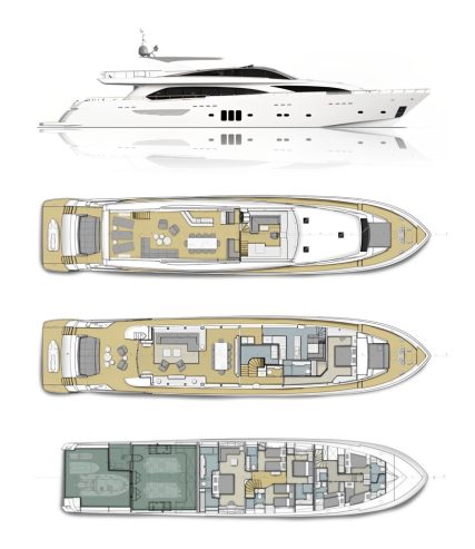 MILLESIME | 2020 3700 FLY 37m (121′) Luxury Motor Yacht built by French shipyard Couach Yachts