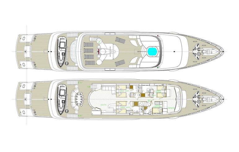 BARON TRENCK | 2011 43.5m (143′) Luxury Motor Yacht built by Italian shipyard Eurocraft